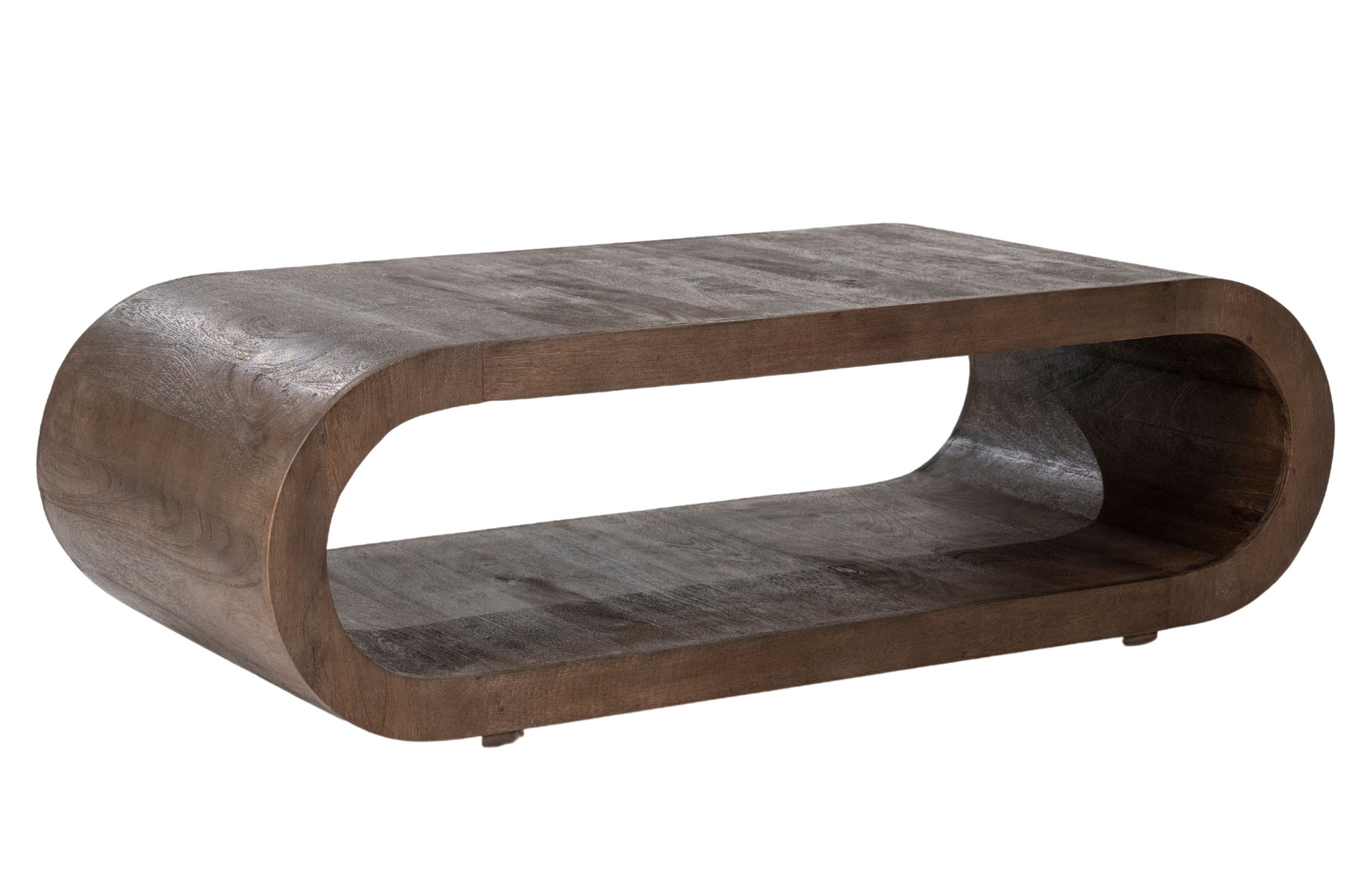 By-Boo Hnědý dřevěný konferenční stolek Elora 130 x 60 cm By-Boo