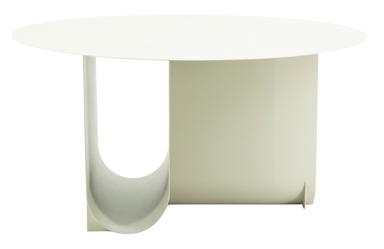 By-Boo Šedý kovový konferenční stolek Otus 70 cm By-Boo