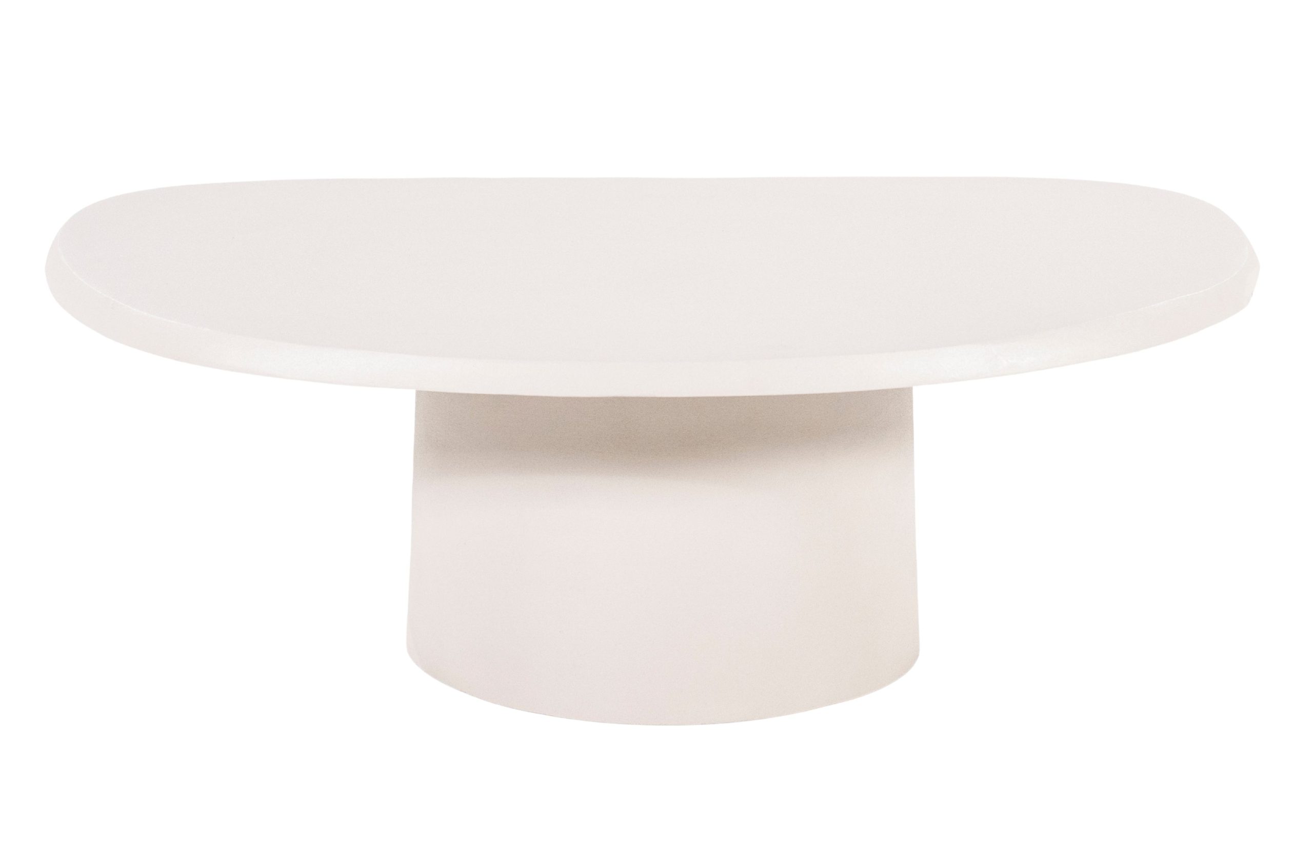 By-Boo Bílý hliníkový konferenční stolek Sten 89 x 59 cm By-Boo