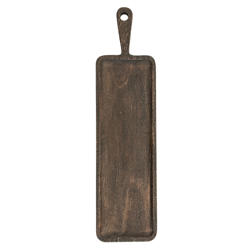 By-Boo Hnědé dřevěné servírovací prkénko Plancha 60 x 14 cm By-Boo