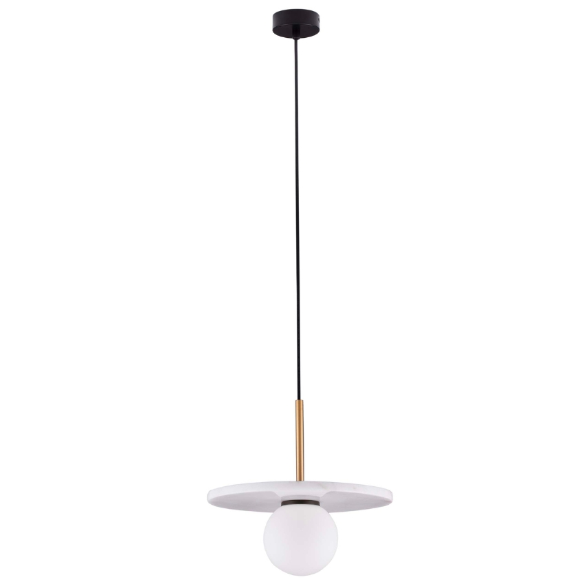 Bílé mramorové závěsné světlo Nova Luce Idor 30 cm Nova Luce