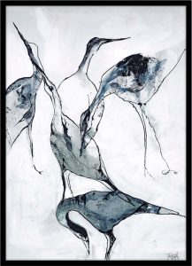 Plak&aacute;t v r&aacute;mu 50x70 cm Crane &ndash; Malerifabrikken Malerifabrikken