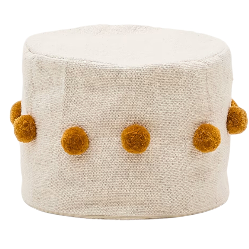 Béžovo-žlutý puf Kave Home Manua 40 cm Kave Home