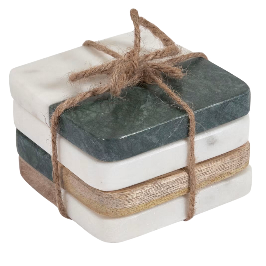 Set čtyř mramorových podtácků Kave Home Wilmina Kave Home