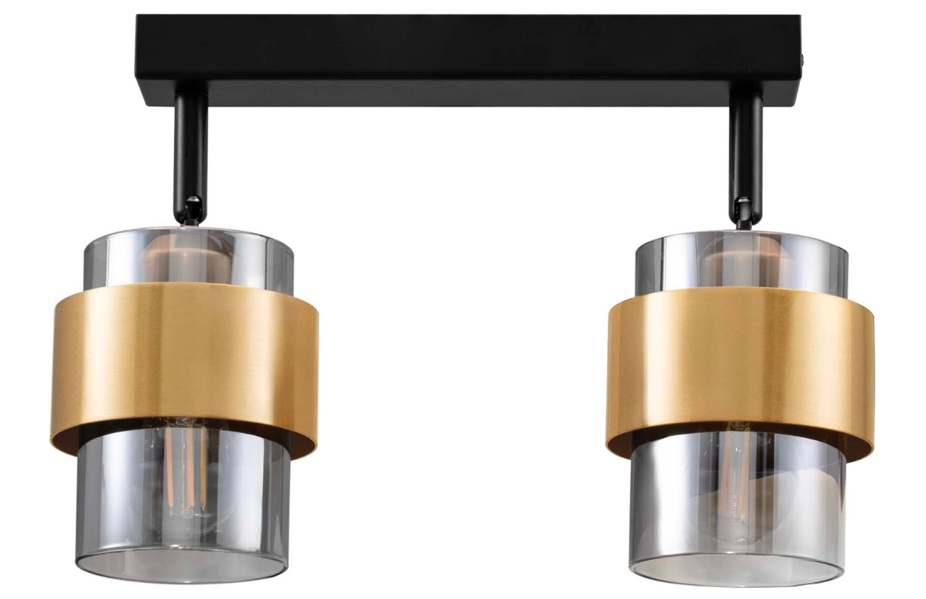 Černo-zlaté stropní světlo Nova Luce Sianna 47 cm Nova Luce