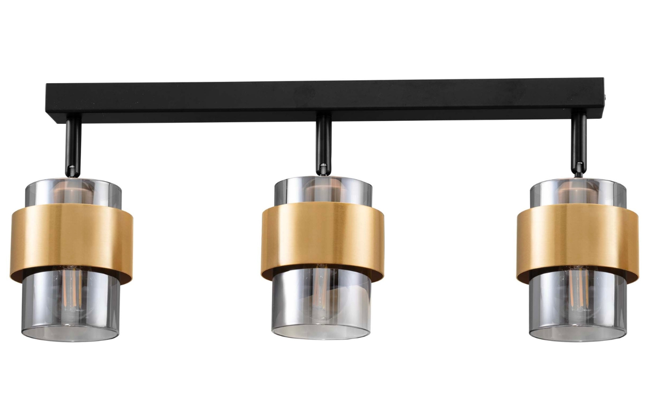 Černo-zlaté stropní světlo Nova Luce Sianna 70 cm Nova Luce