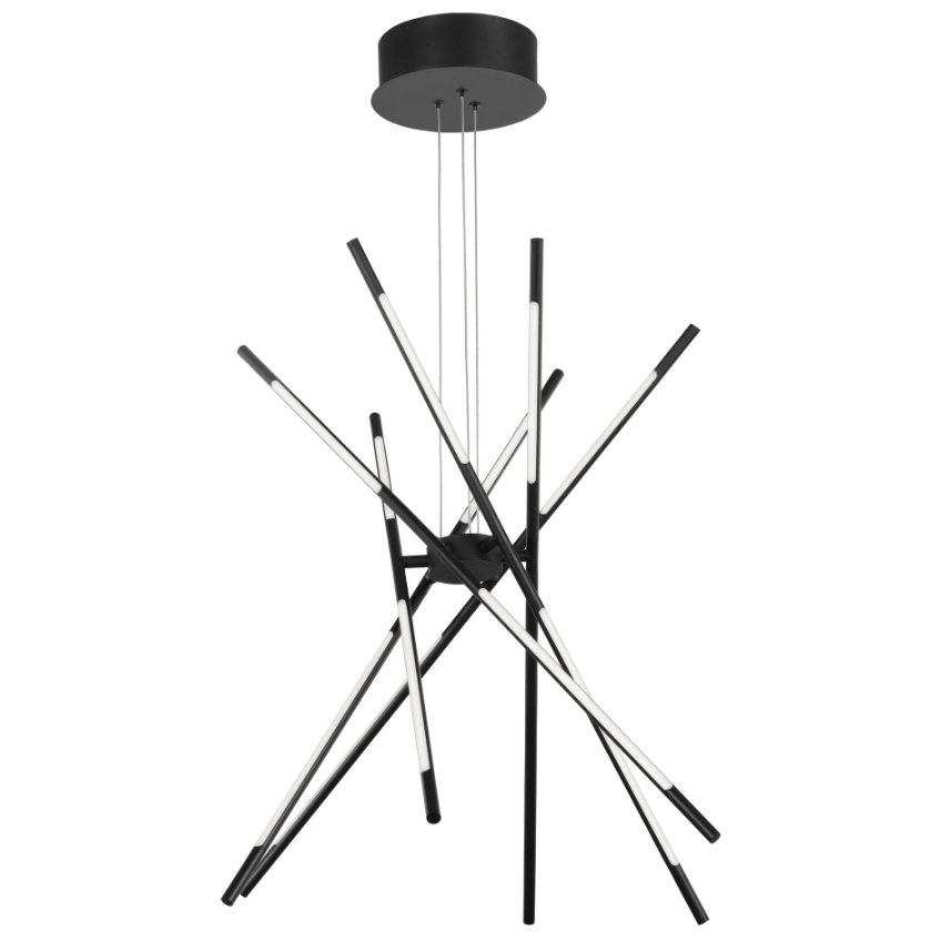 Černé kovové závěsné LED světlo Nova Luce Raccio 85 cm Nova Luce