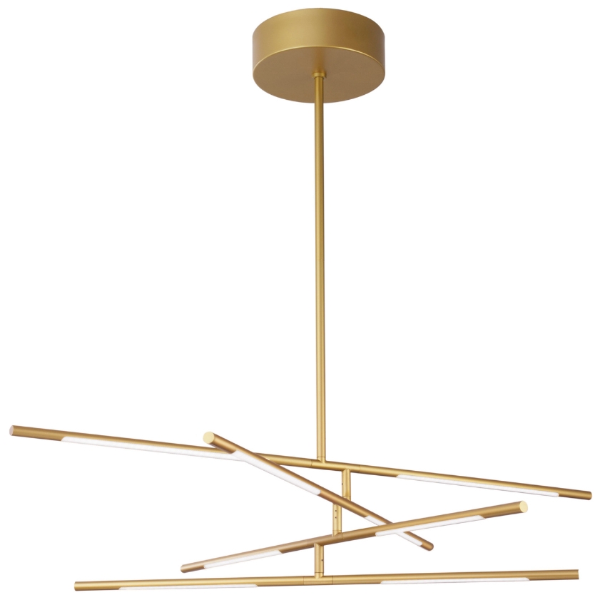 Zlaté kovové závěsné LED světlo Nova Luce Raccio 84 cm Nova Luce