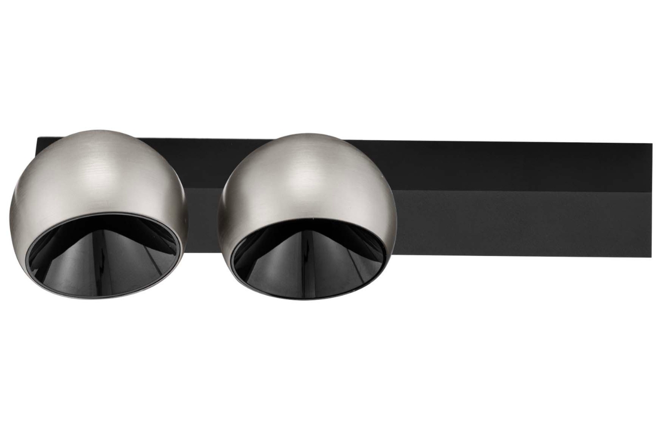 Černo-stříbrné stropní LED světlo Nova Luce Lusa 36 cm Nova Luce