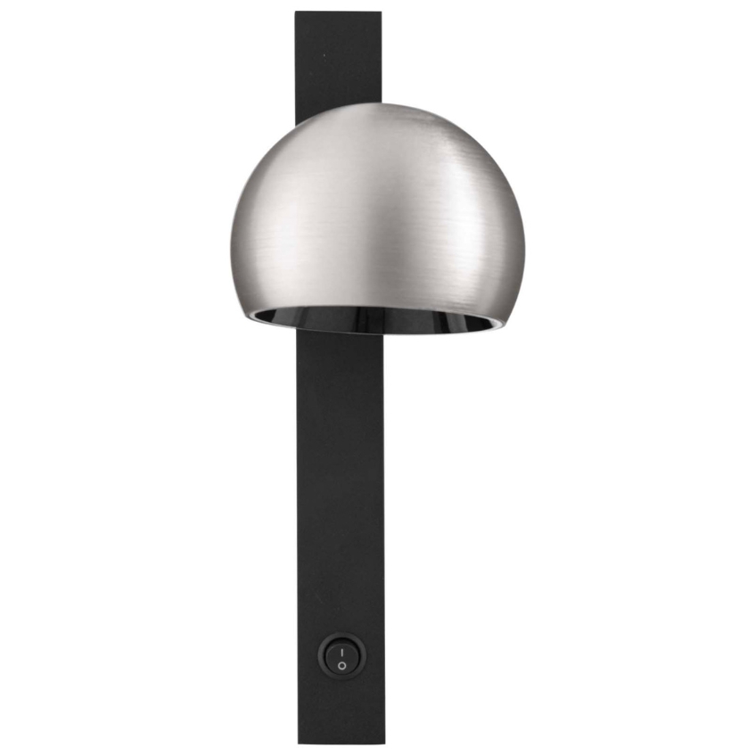 Černo-stříbrné nástěnné LED světlo Nova Luce Lusa Nova Luce