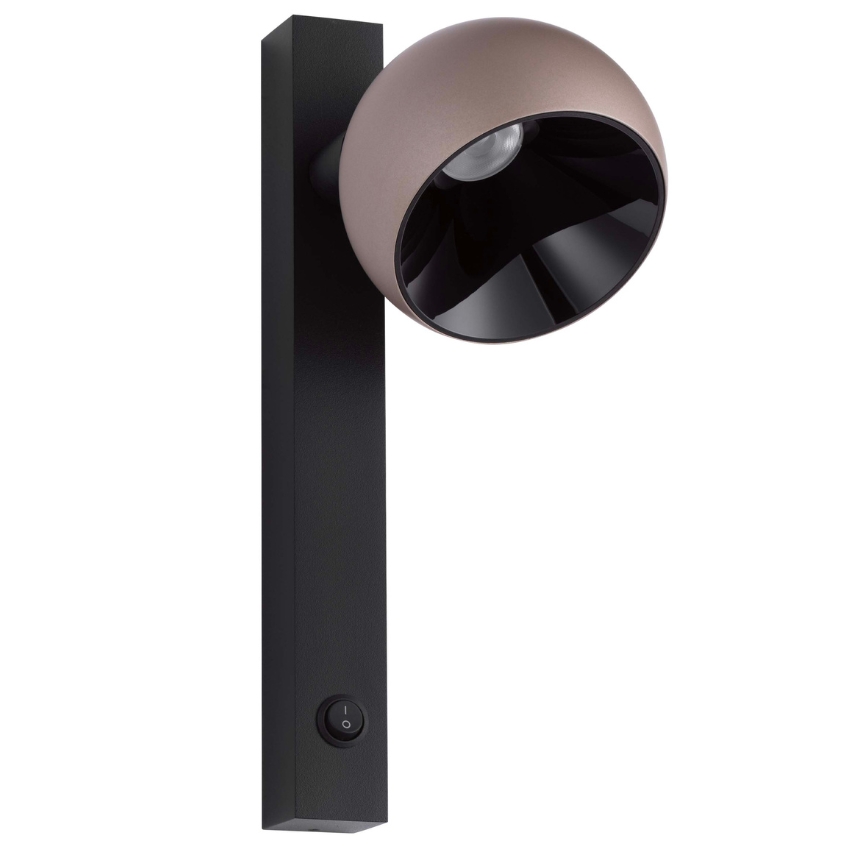 Černo-měděné nástěnné LED světlo Nova Luce Lusa Nova Luce