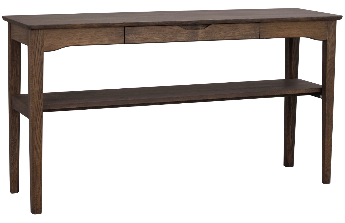 Tmavý dubový toaletní stolek ROWICO MARKHAM 140 x 40 cm Rowico