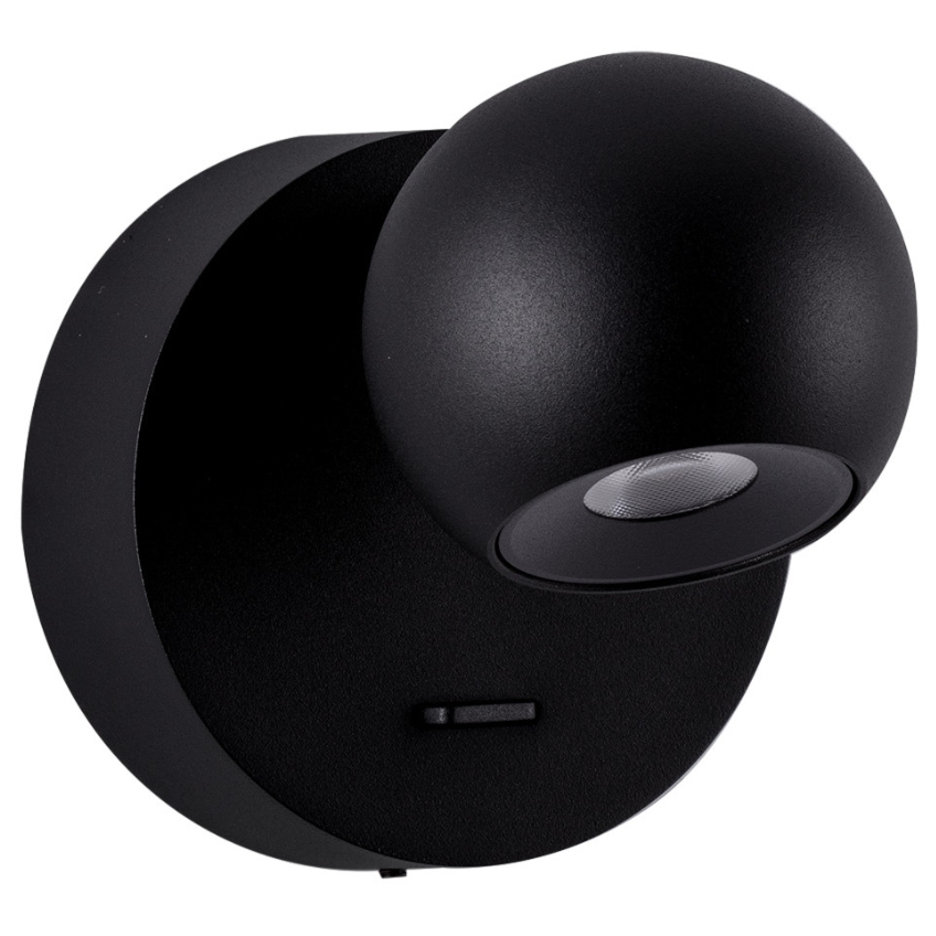 Černé kovové nástěnné LED světlo Nova Luce Sfera Nova Luce