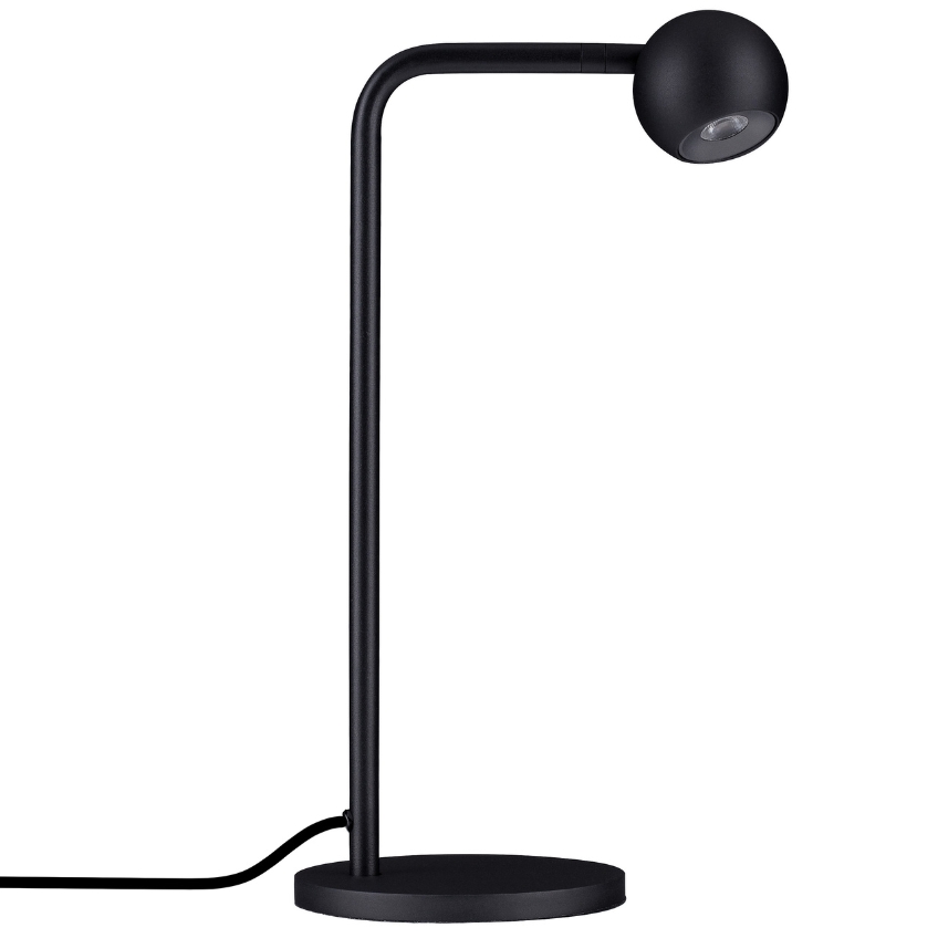 Černá kovová stolní LED lampa Nova Luce Sfera Nova Luce
