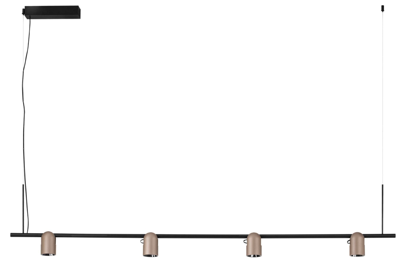 Černo-měděné kovové závěsné LED světlo Nova Luce Sirmos 150 cm Nova Luce