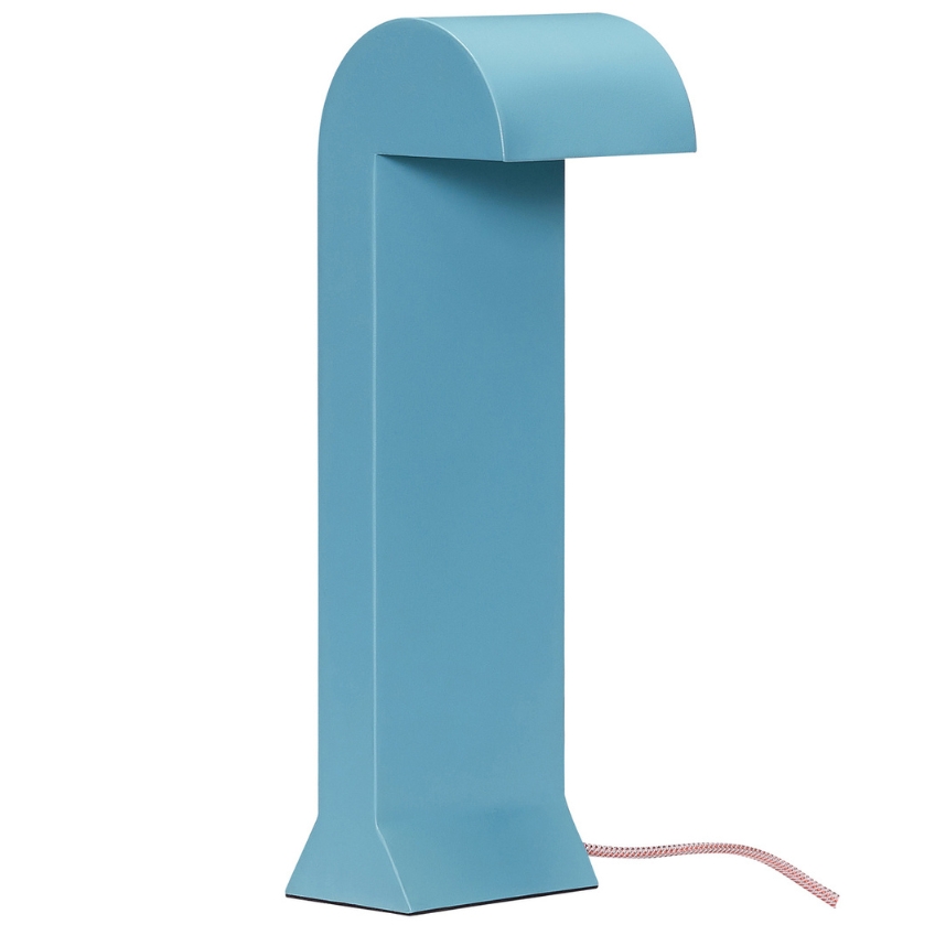 Modrá kovová stolní LED lampa Hübsch Soothe Hübsch