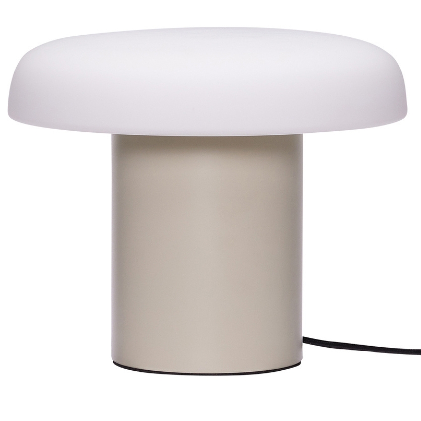 Bílo-béžová kovová stolní lampa Hübsch Ateliers Hübsch