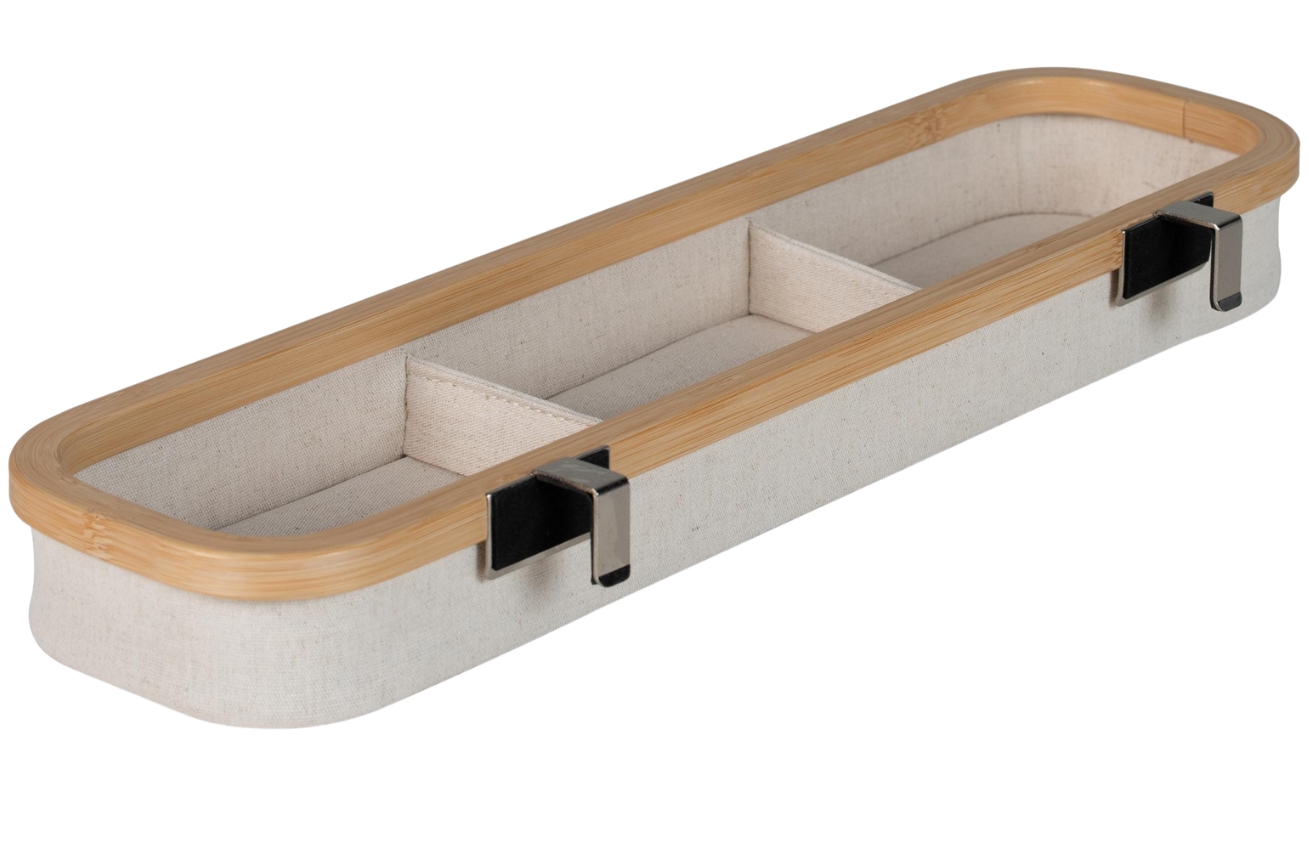 Béžový bavlněný závěsný úložný box Quax Stella 45 x 12 cm Quax