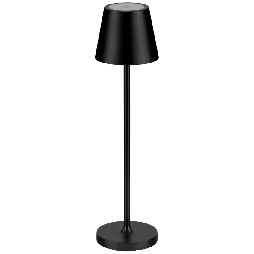 Černá kovová nabíjecí stolní LED lampa Nova Luce Petit Nova Luce