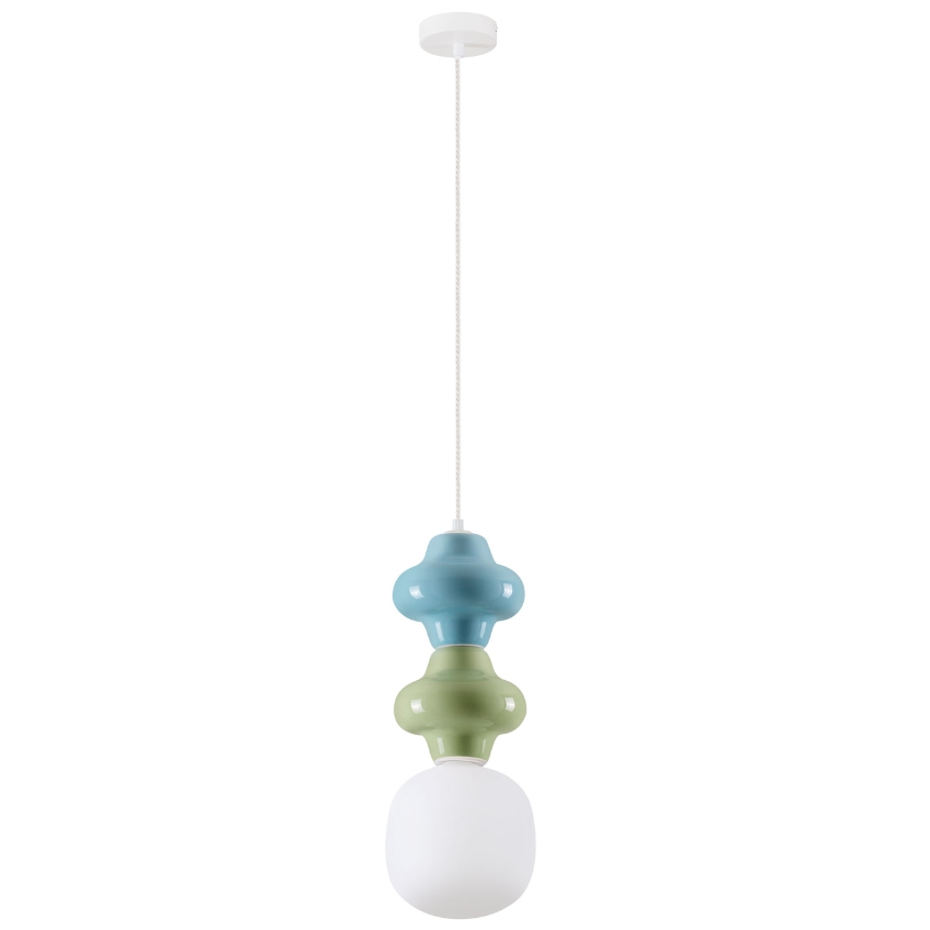 Modro-zelené závěsné světlo Nova Luce Clio 18 cm Nova Luce