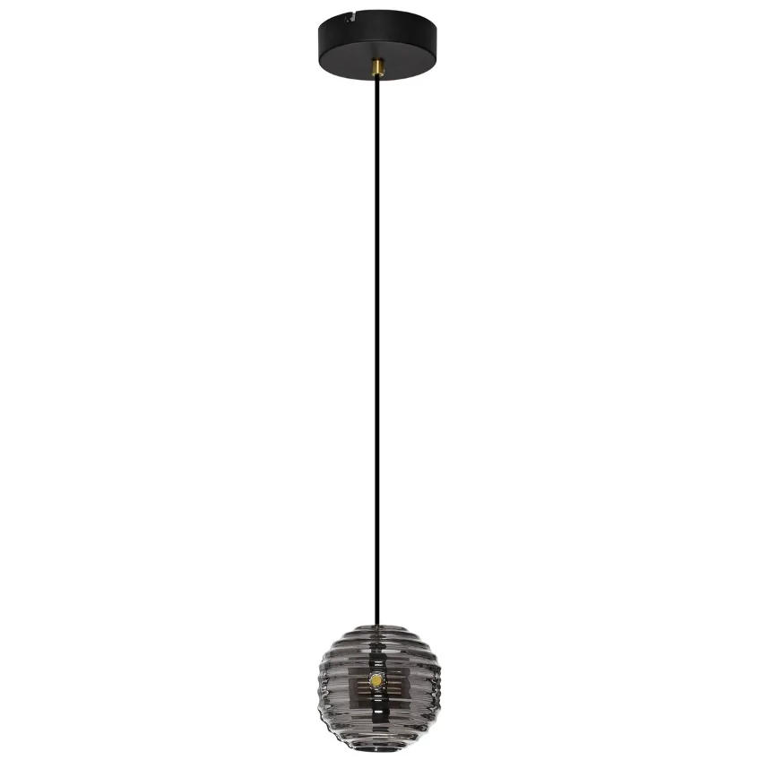 Kouřově skleněné závěsné LED Nova Luce Las