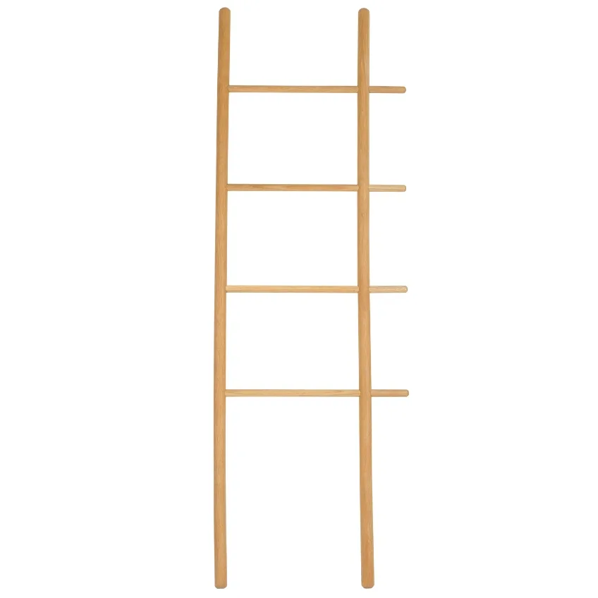 White Label Dubový odkládací žebřík WLL JHON 156,5 cm