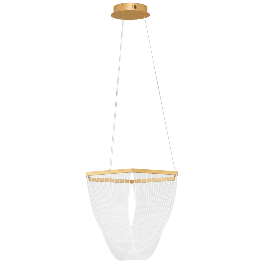 Zlaté kovové závěsné LED světlo Nova Luce Valentin 52 cm Nova Luce