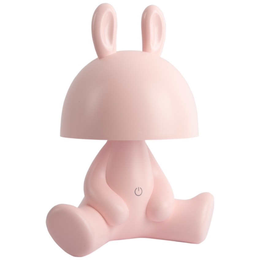 Present time Růžová plastová dětská LED lampa BunBun 27 cm Present time