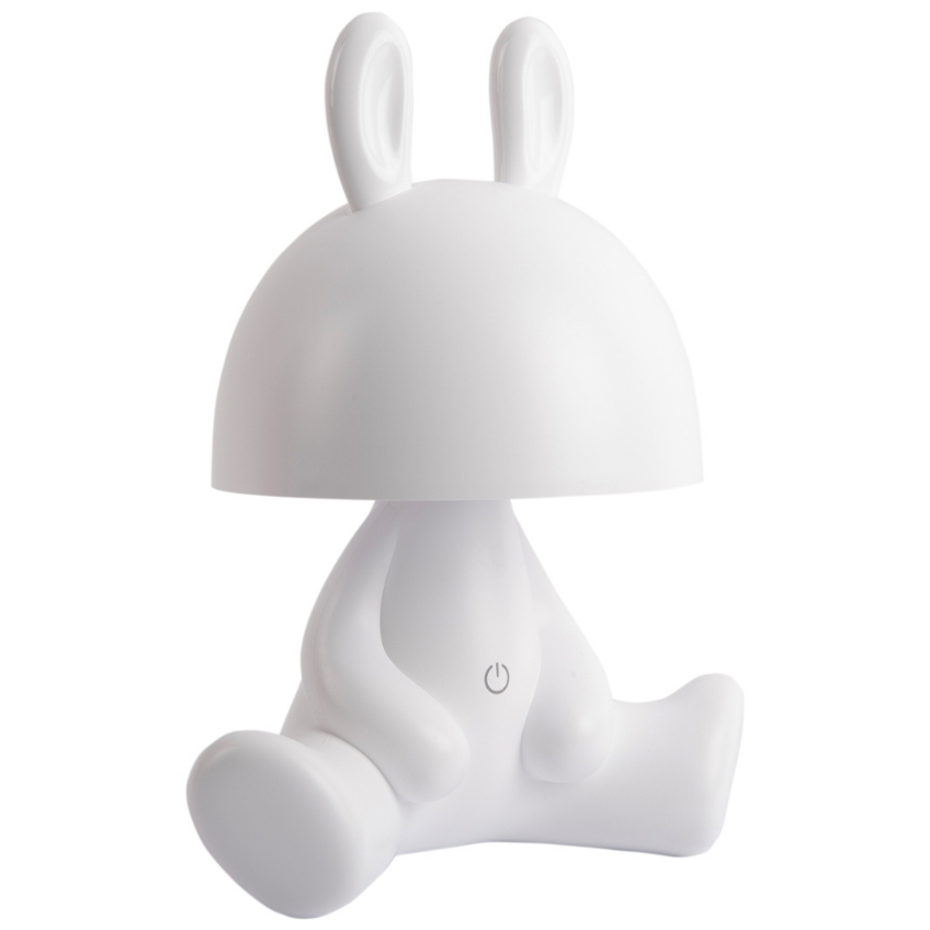 Present time Bílá plastová dětská LED lampa BunBun 27 cm Present time