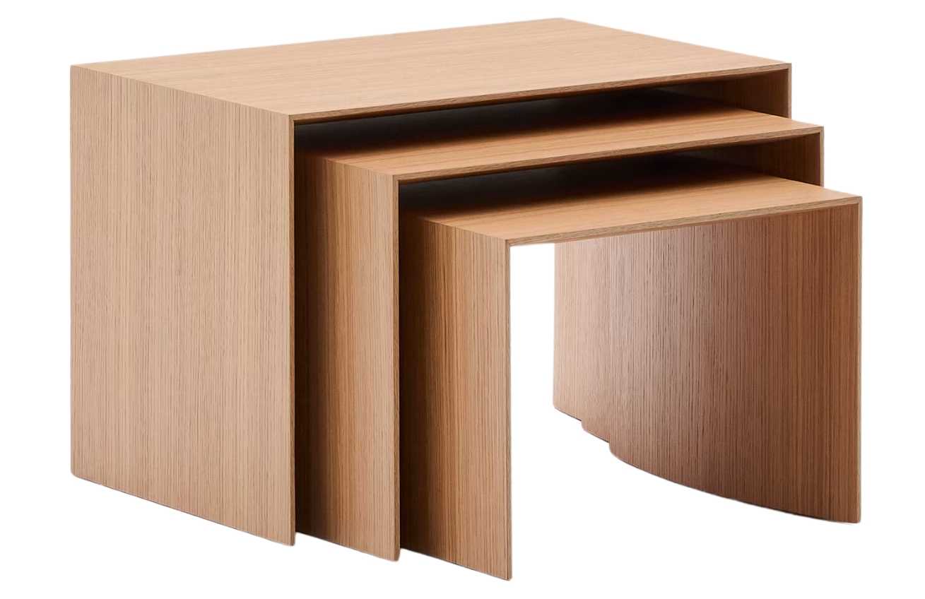Set tří dubových odkládacích stolků Kave Home Litto Kave Home