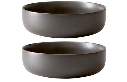 Audo CPH Set dvou tmavě hnědo šedých porcelánových misek AUDO NEW NORM 25 cm Audo CPH