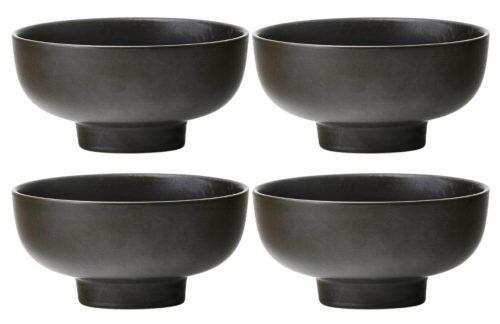 Audo CPH Set čtyř tmavě hnědo šedých keramických misek AUDO NEW NORM 12 cm Audo CPH