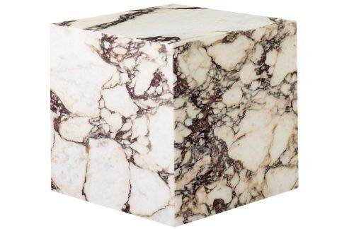 Audo CPH Bílo hnědý mramorový noční/odkládací stolek AUDO PLINTH 40 x 40 cm Audo CPH