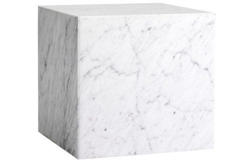 Audo CPH Bílý mramorový noční/odkládací stolek AUDO PLINTH 40 x 40 cm Audo CPH
