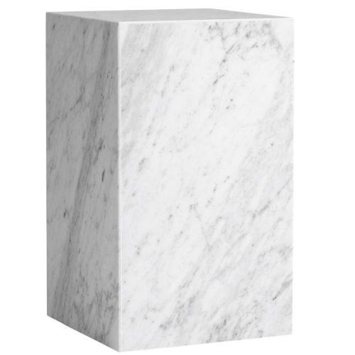 Audo CPH Bílý mramorový noční/odkládací stolek AUDO PLINTH 30 x 30 cm Audo CPH