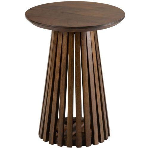 Hnědý dřevěný odkládací stolek J-line Vincenzo 40 cm J-line