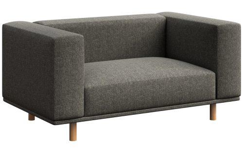 Šedá čalouněná dvoumístná pohovka Ame Yens Kukumo 160 cm Ame Yens