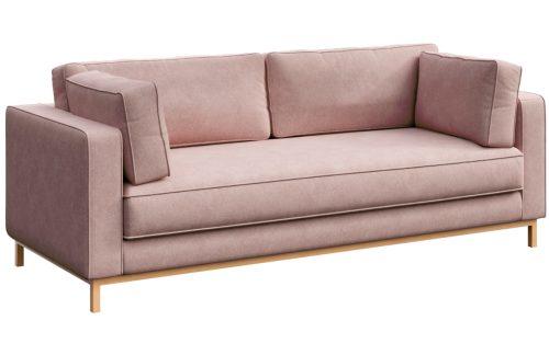 Růžová čalouněná třímístná pohovka Ame Yens Celerio 222 cm Ame Yens