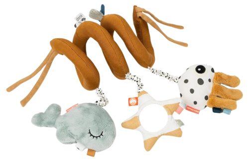 Hořčicově žlutá látková spirála se zvířátky Done by Deer Sea friends Done by Deer