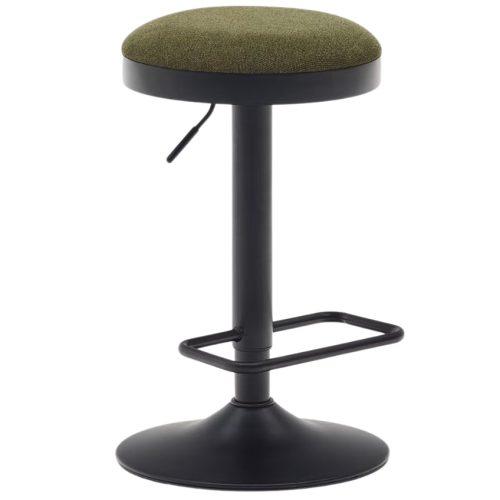 Tmavě zelená čalouněná barová židle Kave Home Zaib 63-84 cm Kave Home