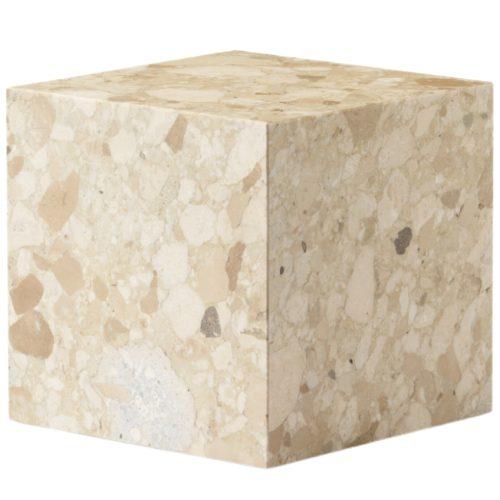 Audo CPH Béžový kamenný noční/odkládací stolek AUDO PLINTH 40 x 40 cm Audo CPH