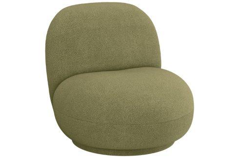 Zelené bouclé otočné křeslo MICADONI Chuck Micadoni