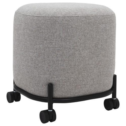 Šedý čalouněný taburet Tenzo Harry na kolečkách 42 x 42 cm Tenzo