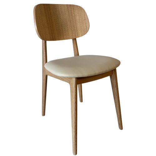 FormWood Béžová koženková jídelní židle Rabbit FormWood