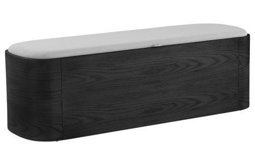 Jotex Černá lavice MOUJI 140 cm s úložným prostorem Jotex