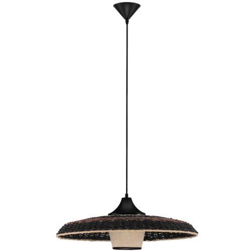 Černo-hnědé ratanové závěsné světlo Nova Luce Capa 61 cm Nova Luce