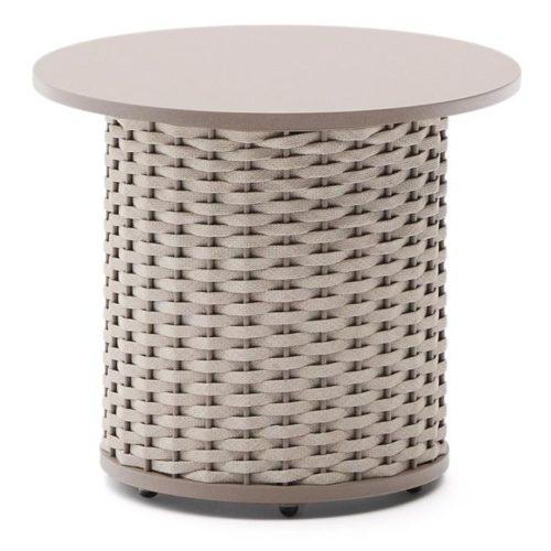 Béžovošedý zahradní odkládací stolek Kave Home Sedalis 50 cm Kave Home