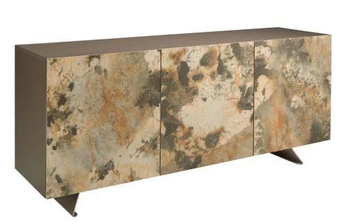 Hnědá lakovaná komoda Angel Cerdá No. 3270, 180 x 50 cm