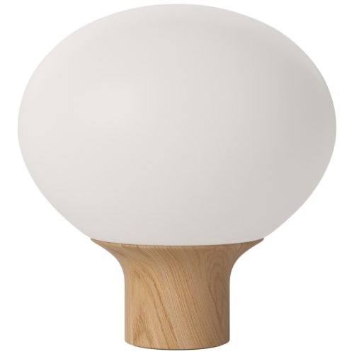 Bolia Opálově bílá skleněná stolní lampa Acorn 41 cm Bolia