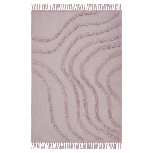 Jotex Fialový bavlněný koberec WAWE 100 x 150 cm Jotex